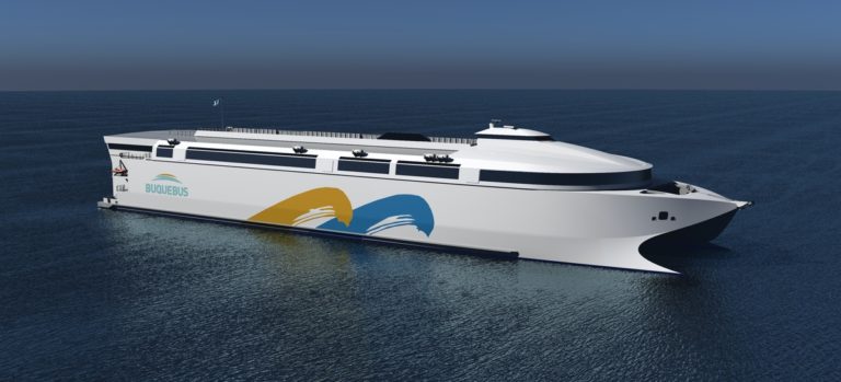 Lee más sobre el artículo Buquebus ultima la llagada del «China Zorrilla», el ferry 100% eléctrico más grande del mundo